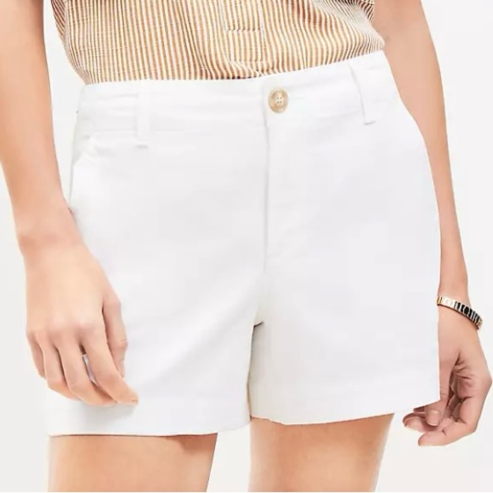 Loft Women's White Monroe Shorts, Size 4 - Picture 2 of 7